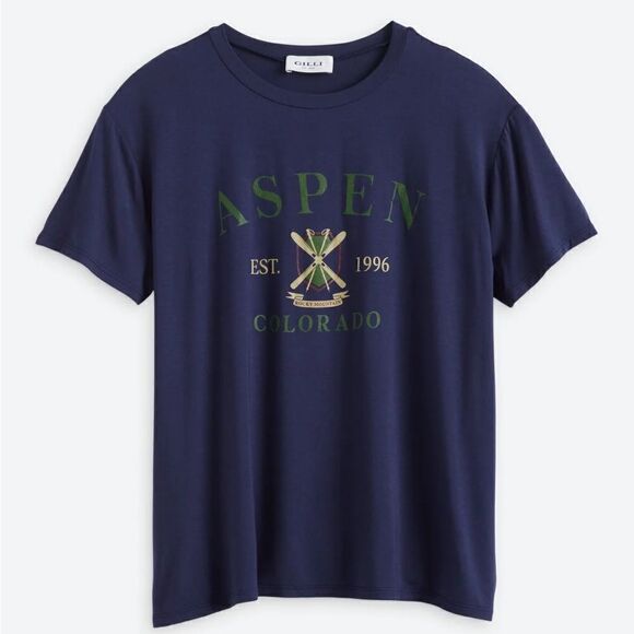 Gilli Aspen Short Sleeve Knit Tee Navy L NWT STITCH FIX - Picture 5 of 8